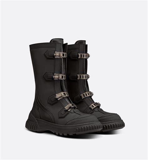 side zip biker boots dior|Dior Ground Ankle Boot Black Rubber and Neoprene.